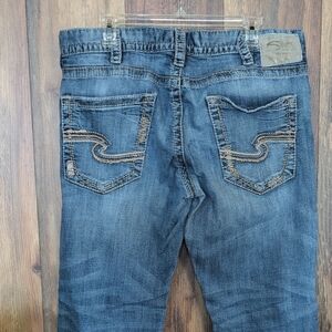 Silver Jeans Relaxed Fit Straight Leg Jeans 36x34             216F